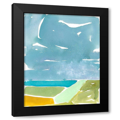 Abstract Italian Landscape II Black Modern Wood Framed Art Print by Delamater, Rob