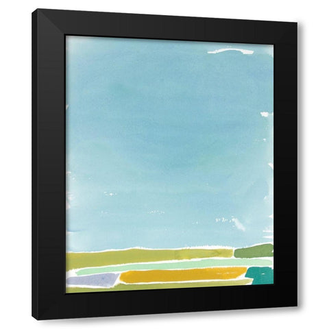 Abstract Italian Landscape III Black Modern Wood Framed Art Print by Delamater, Rob