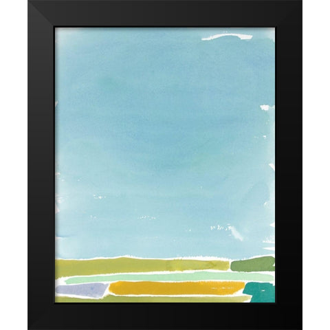 Abstract Italian Landscape III Black Modern Wood Framed Art Print by Delamater, Rob