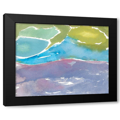Abstract Italian Landscape IV Black Modern Wood Framed Art Print with Double Matting by Delamater, Rob