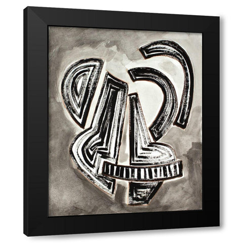 Etruscan Vessel I Black Modern Wood Framed Art Print with Double Matting by Delamater, Rob