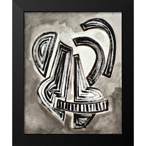 Etruscan Vessel I Black Modern Wood Framed Art Print by Delamater, Rob