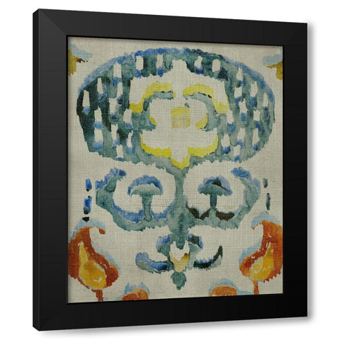 Bohemian Ikat I Black Modern Wood Framed Art Print with Double Matting by Zarris, Chariklia