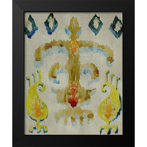 Bohemian Ikat III Black Modern Wood Framed Art Print by Zarris, Chariklia