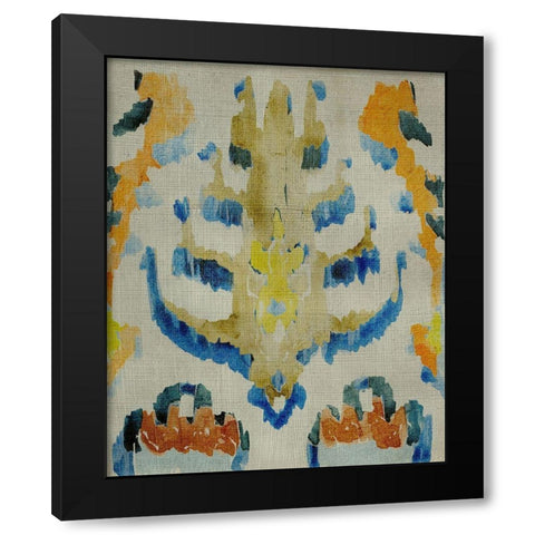 Bohemian Ikat IV Black Modern Wood Framed Art Print with Double Matting by Zarris, Chariklia