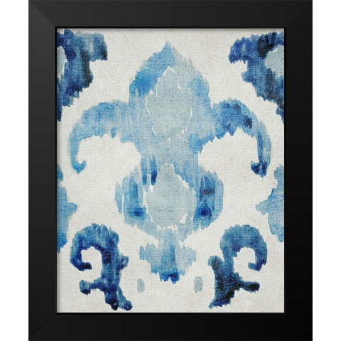 Sapphire Ikat II Black Modern Wood Framed Art Print by Zarris, Chariklia