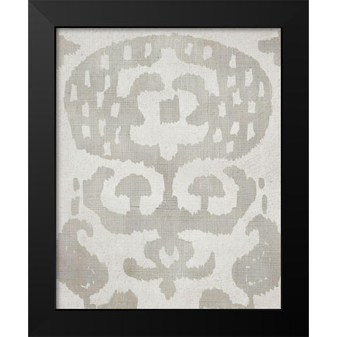 Shadow Ikat I Black Modern Wood Framed Art Print by Zarris, Chariklia