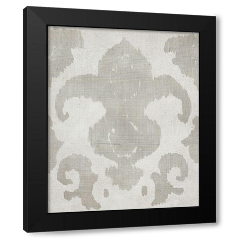 Shadow Ikat II Black Modern Wood Framed Art Print with Double Matting by Zarris, Chariklia