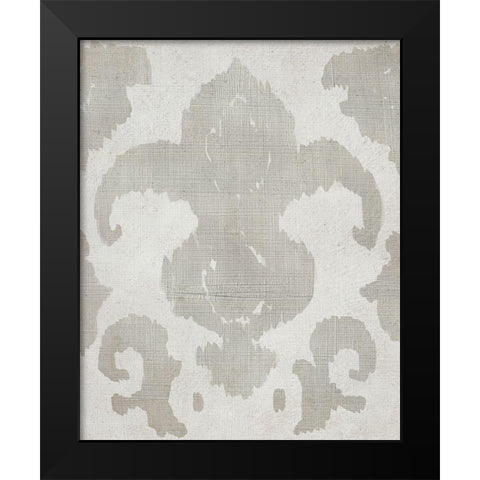 Shadow Ikat II Black Modern Wood Framed Art Print by Zarris, Chariklia