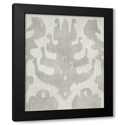 Shadow Ikat IV Black Modern Wood Framed Art Print with Double Matting by Zarris, Chariklia