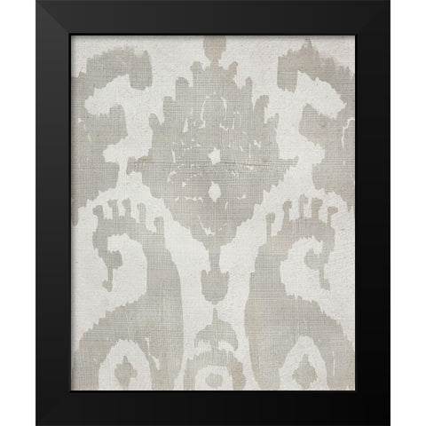 Shadow Ikat V Black Modern Wood Framed Art Print by Zarris, Chariklia