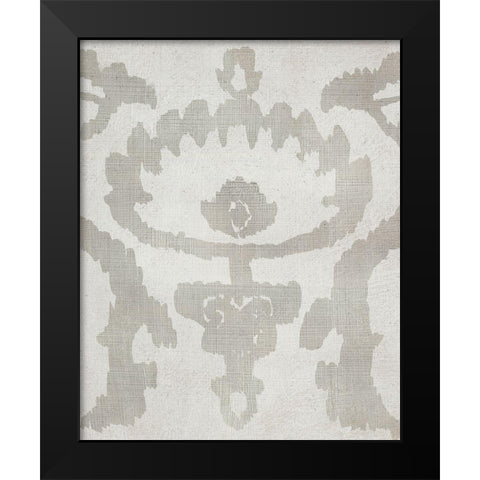 Shadow Ikat VI Black Modern Wood Framed Art Print by Zarris, Chariklia