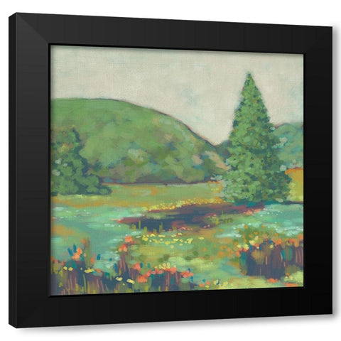 Rural Ramble II Black Modern Wood Framed Art Print with Double Matting by Zarris, Chariklia