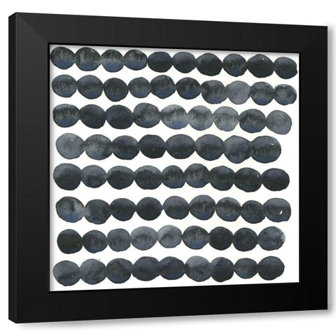 Blue Grey Balance II Black Modern Wood Framed Art Print by Scarvey, Emma