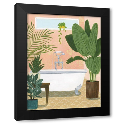Bathtub Oasis I Black Modern Wood Framed Art Print by Popp, Grace
