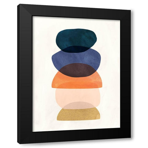 Mod Pods I Black Modern Wood Framed Art Print with Double Matting by Borges, Victoria