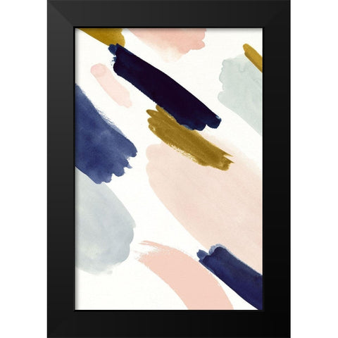 Brushmarks II Black Modern Wood Framed Art Print by Borges, Victoria