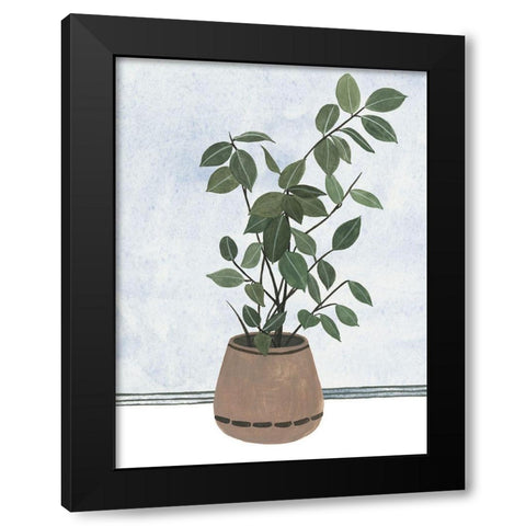 Mes Plants I Black Modern Wood Framed Art Print with Double Matting by Wang, Melissa