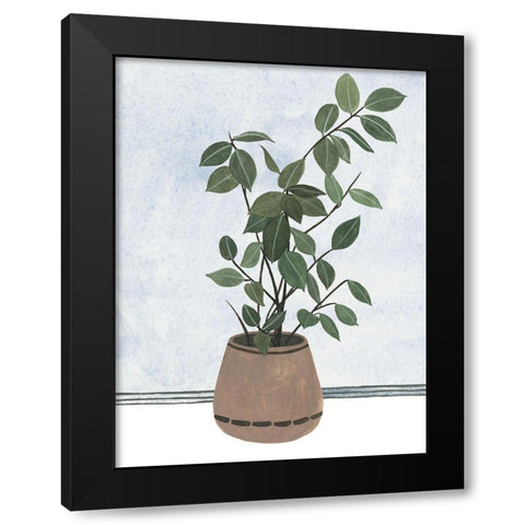 Mes Plants I Black Modern Wood Framed Art Print by Wang, Melissa