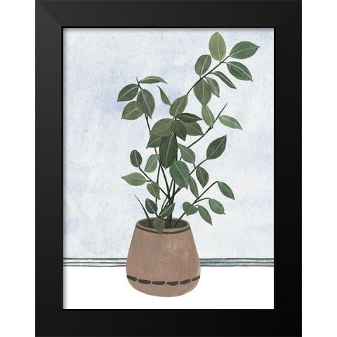 Mes Plants I Black Modern Wood Framed Art Print by Wang, Melissa