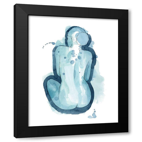Serena I Black Modern Wood Framed Art Print with Double Matting by Popp, Grace