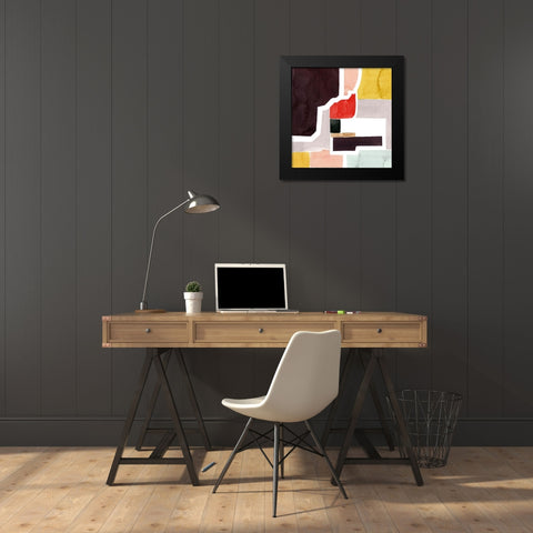 Color Blocking I Black Modern Wood Framed Art Print by Popp, Grace