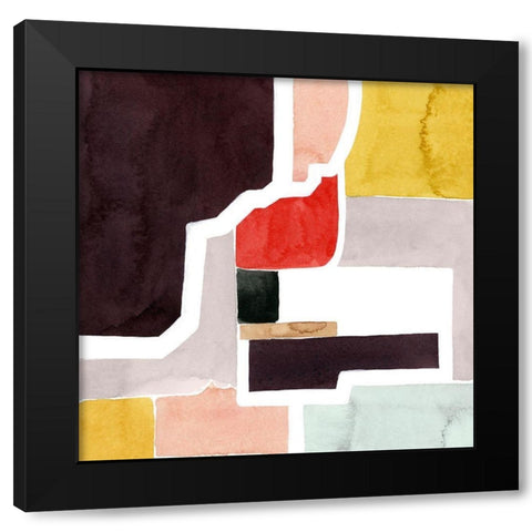 Color Blocking I Black Modern Wood Framed Art Print by Popp, Grace