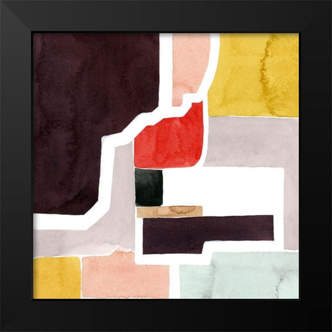 Color Blocking I Black Modern Wood Framed Art Print by Popp, Grace
