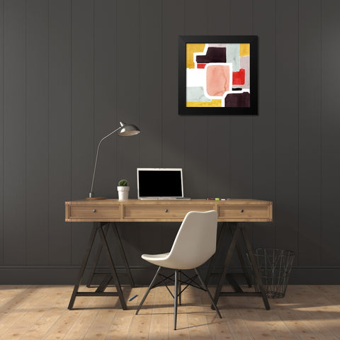Color Blocking II Black Modern Wood Framed Art Print by Popp, Grace