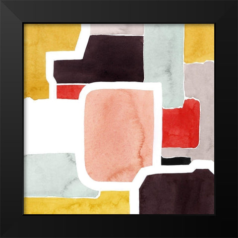 Color Blocking II Black Modern Wood Framed Art Print by Popp, Grace