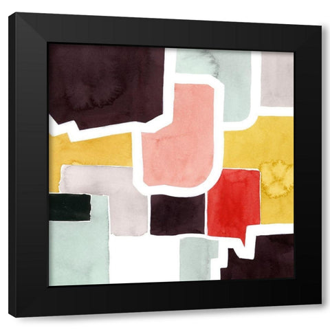 Color Blocking IV Black Modern Wood Framed Art Print with Double Matting by Popp, Grace