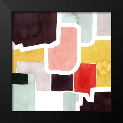 Color Blocking IV Black Modern Wood Framed Art Print by Popp, Grace