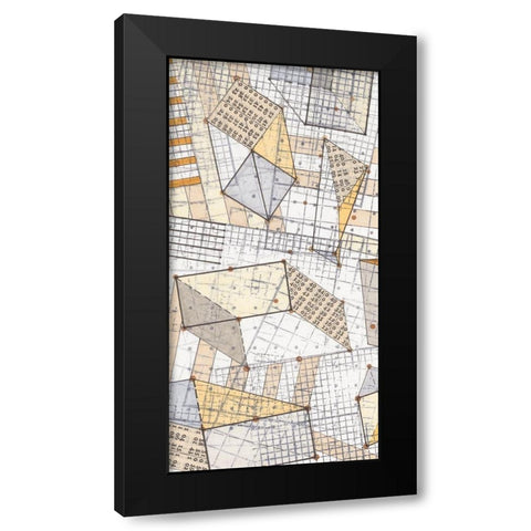 Funky Grid III Black Modern Wood Framed Art Print by Galapon, Nikki