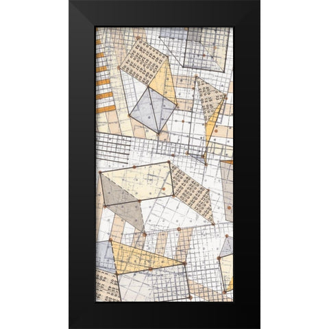 Funky Grid III Black Modern Wood Framed Art Print by Galapon, Nikki