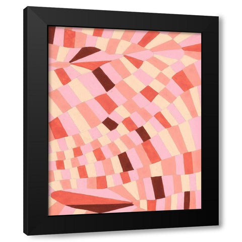 Grid Flow I Black Modern Wood Framed Art Print with Double Matting by Galapon, Nikki