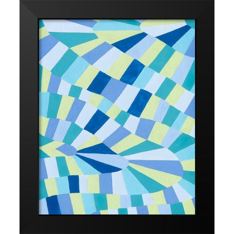 Grid Flow II Black Modern Wood Framed Art Print by Galapon, Nikki