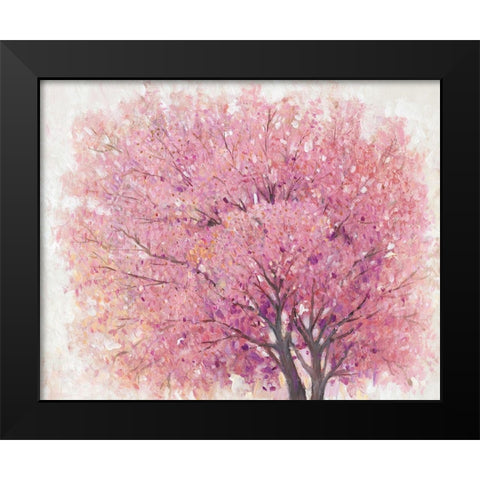 Pink Cherry Blossom Tree II Black Modern Wood Framed Art Print by OToole, Tim