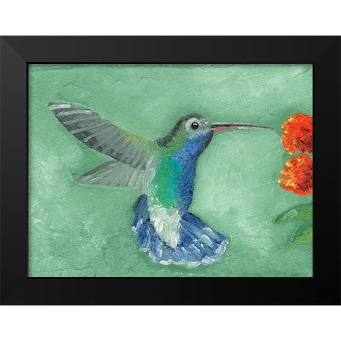 Fresco Hummingbird I Black Modern Wood Framed Art Print by Ludwig, Alicia
