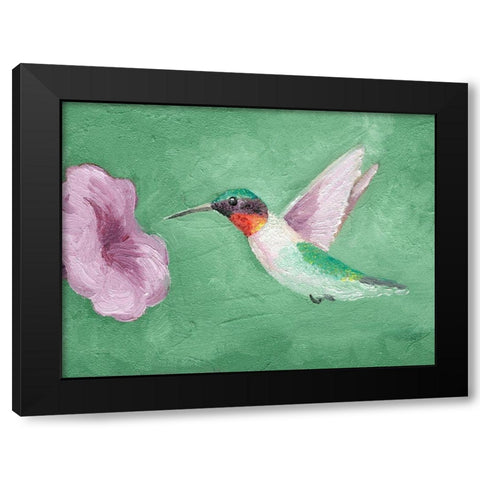 Fresco Hummingbird II Black Modern Wood Framed Art Print by Ludwig, Alicia