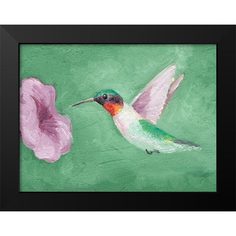 Fresco Hummingbird II Black Modern Wood Framed Art Print by Ludwig, Alicia
