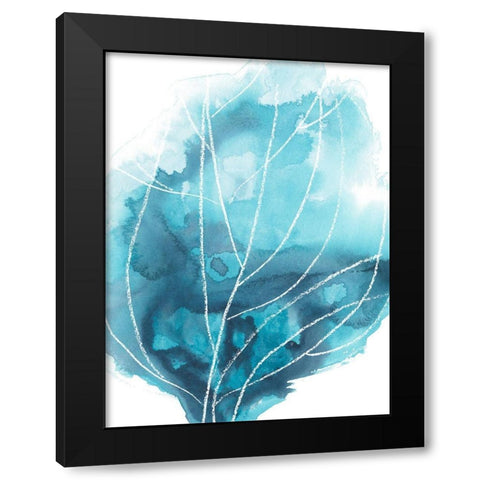 Abstract Coral IV Black Modern Wood Framed Art Print with Double Matting by Vess, June Erica