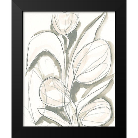 Neutral Tropical II Black Modern Wood Framed Art Print by Vess, June Erica