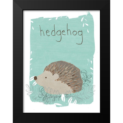 Critter Cameo I Black Modern Wood Framed Art Print by Vess, June Erica
