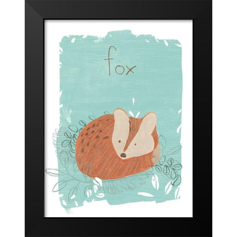 Critter Cameo II Black Modern Wood Framed Art Print by Vess, June Erica