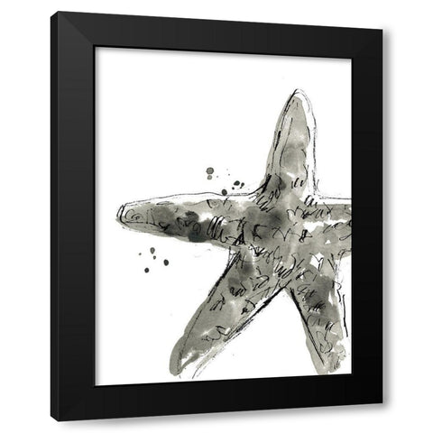 Ink Coast I Black Modern Wood Framed Art Print by Vess, June Erica