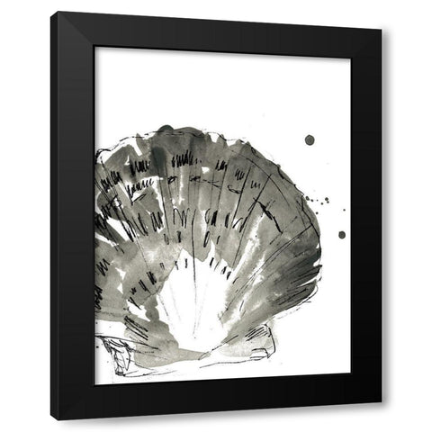 Ink Coast II Black Modern Wood Framed Art Print with Double Matting by Vess, June Erica