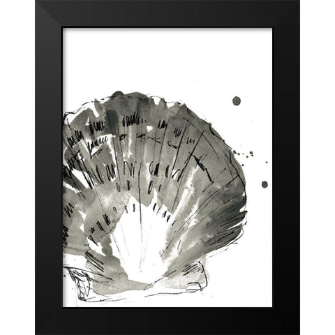 Ink Coast II Black Modern Wood Framed Art Print by Vess, June Erica