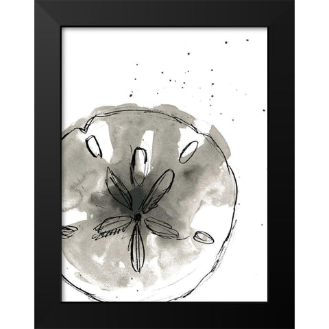 Ink Coast III Black Modern Wood Framed Art Print by Vess, June Erica