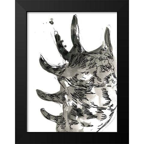 Ink Coast IV Black Modern Wood Framed Art Print by Vess, June Erica