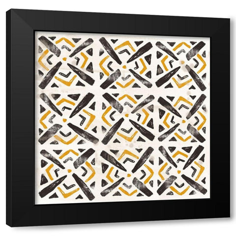 Kitwe IX Black Modern Wood Framed Art Print by Vess, June Erica